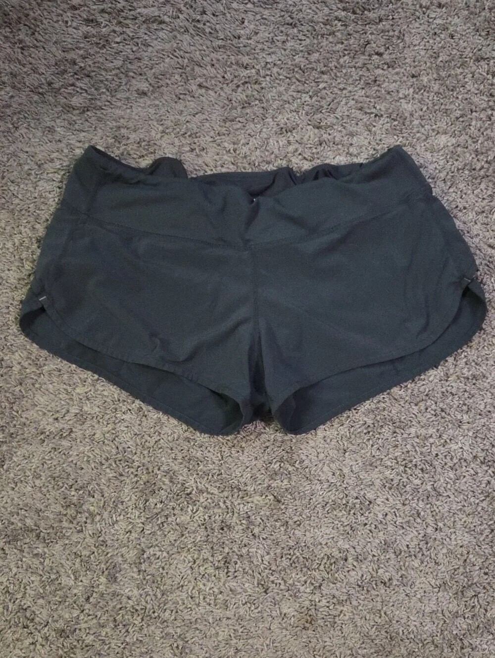 lululemon athletica Black Athletic Shorts with Curved Hem